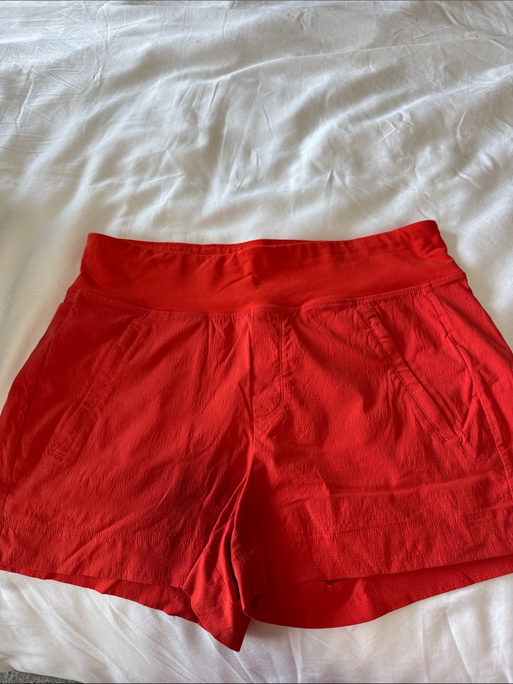 Athleta Trekkie Orange Athletic Pull-On Shorts